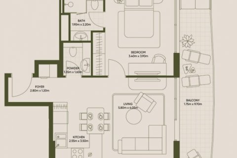 Byt v Al Satwa, Dubai, SAE 1 ložnice, 69 m² Č.: 578819 - fotografie 5