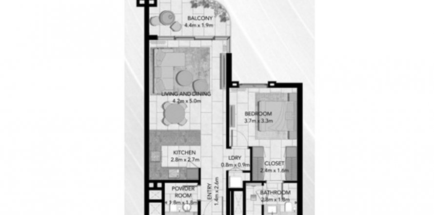 Byt v Capria East & West v Dubai, SAE 1 ložnice, 77.02 m² Č.: 579418