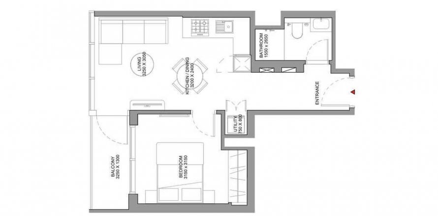 Byt v Sobha Solis Tower A v Motor City, Dubai, SAE 1 ložnice, 50.43 m² Č.: 568614