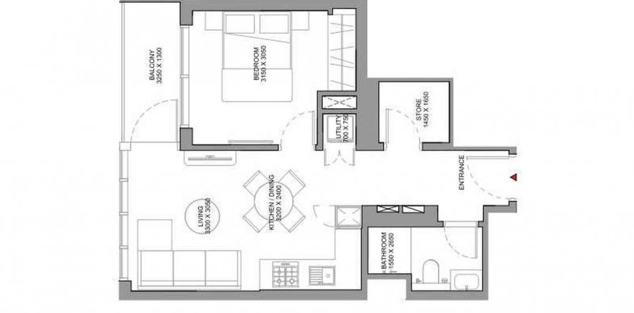 Byt v Sobha Solis Tower A v Motor City, Dubai, SAE 1 ložnice, 50.39 m² Č.: 568613