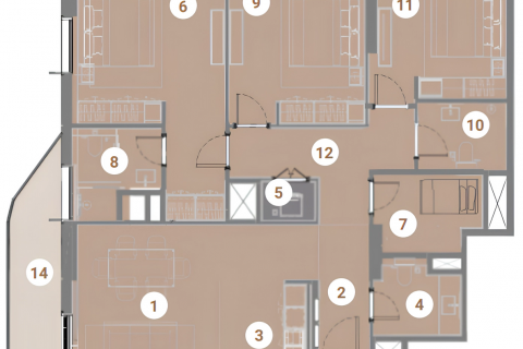 Apartemen di Motor City, Dubai, UEA 3 kamar tidur, 151 m2 nomor 603934 - foto 6