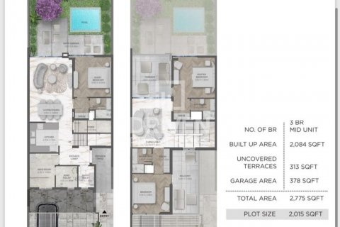 Vila di Mohammed Bin Rashid City, Dubai, UEA 3 kamar tidur, 194 m2 nomor 603009 - foto 12