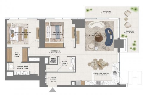 Byt v Dubai Creek Harbour (The Lagoons), SAE 2 ložnice, 135 m² Č.: 620933 - fotografie 5