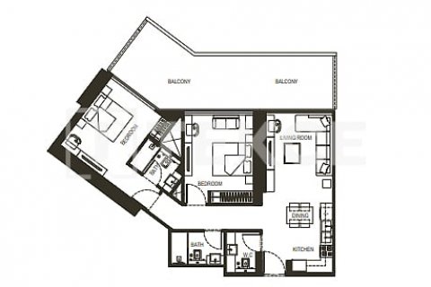 Byt v Dubai Sports City, SAE 2 ložnice, 106 m² Č.: 568785 - fotografie 24