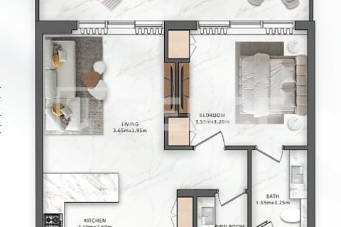 Byt v Ras Al Khaimah, SAE 1 ložnice, 61 m² Č.: 563351 - fotografie 24