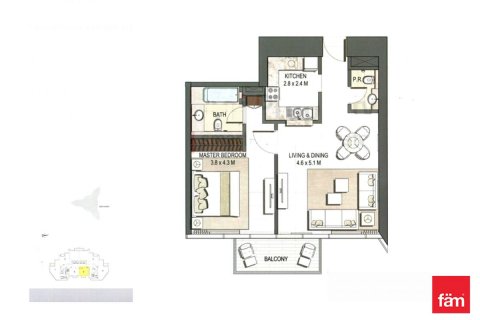 Apartament në Downtown Dubai (Downtown Burj Dubai), Emiratet e Bashkuara Arabe 1 dhomë gjumi, 77.9 m2. № 582789 - Foto 26