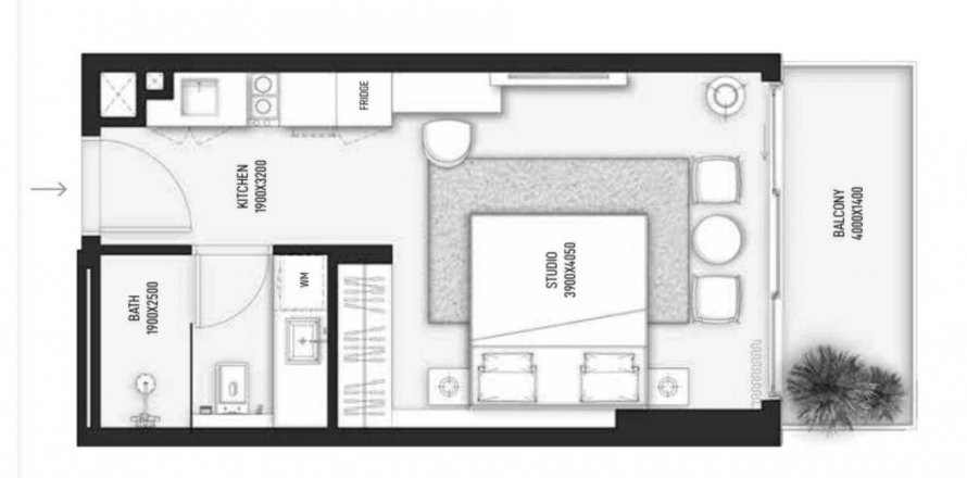 Byt v Golf Links 18 v Dubai Sports City, SAE 35.49 m² Č.: 572504
