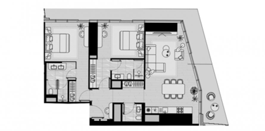 Byt v ICONIC TOWER v Al Sufouh, Dubai, SAE 2 ložnice, 149.35 m² Č.: 403335