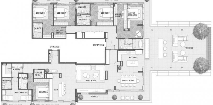 Apartament në Residences Du Port në Dubai Marina, Emiratet e Bashkuara Arabe 5 dhoma gjumi, 514.78 m2. № 619351