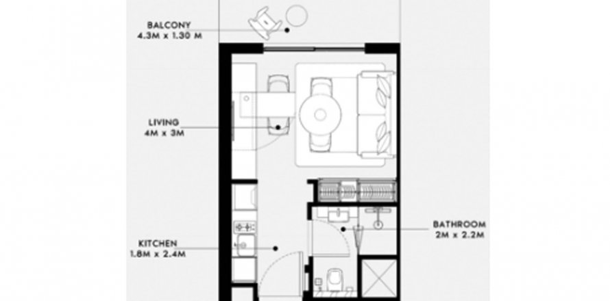 Пәтер Milan 55, City of Arabia, Дубай, БАӘ-да 31.35 м² № 604637