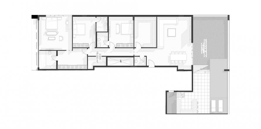 Apartmen di Amazonia di Al Jaddaf, Dubai, UAE 3 bilik tidur, 281.28 meter persegi № 576141