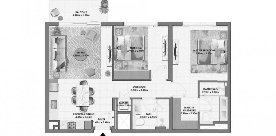Apartament w Dubai Hills Estate, Dubai, ZEA 2 sypialnie, 99.5 mkw. nr 582511