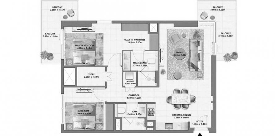 Apartament w Dubai Hills Estate, Dubai, ZEA 2 sypialnie, 121.7 mkw. nr 575593