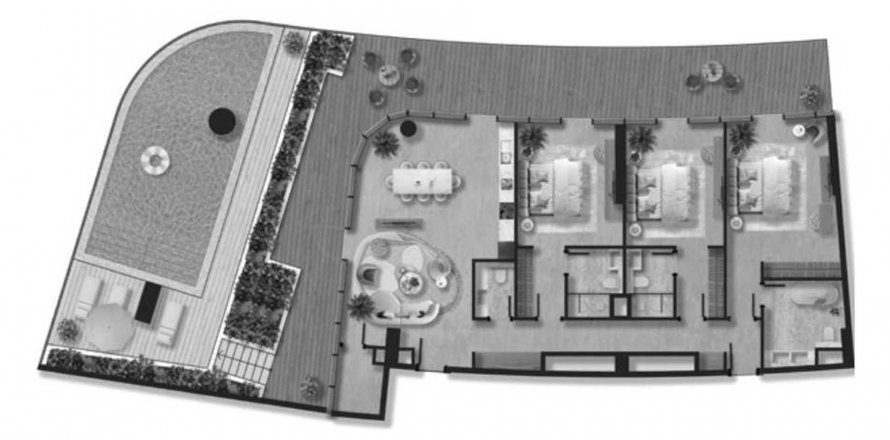 Apartament në Taj Wellington Mews në Al Marjan Island, Ras Al Khaimah, Emiratet e Bashkuara Arabe 3 dhoma gjumi, 356.1 m2. № 590649