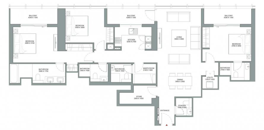 Apartment in The Element at Sobha One in Mohammed Bin Rashid City, Dubai, UAE 3 bedrooms, 172.23 sq.m. № 580122