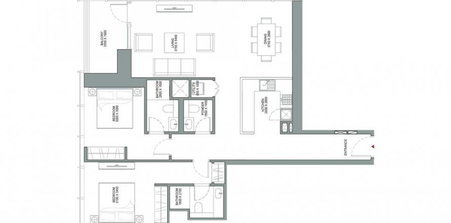 Apartment in The Element at Sobha One in Mohammed Bin Rashid City, Dubai, UAE 2 bedrooms, 119.25 sq.m. № 580121