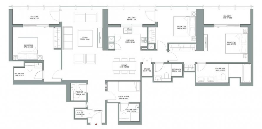 Apartment in The Element at Sobha One in Mohammed Bin Rashid City, Dubai, UAE 3 bedrooms, 174.12 sq.m. № 580123