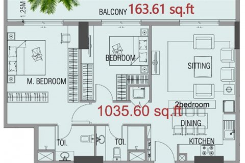 Διαμέρισμα σε Majan, Dubai, ΗΑΕ 2 υπνοδωμάτια, 96 τ.μ. Αρ. 603919 - φωτογραφία 13