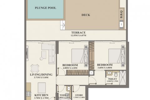 Byt v Celeste Heights v Al Furjan, Dubai, SAE 2 ložnice, 171.48  m² Č.: 577509 - fotografie 2