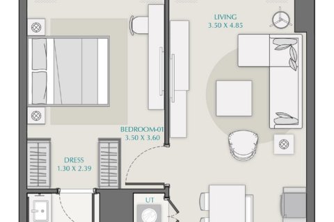 Apartament në Dubai, Emiratet e Bashkuara Arabe 1 dhomë gjumi, 67 m2. № 598548 - Foto 20