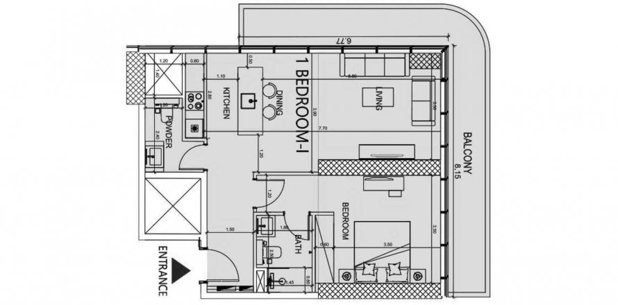 Appartamento BINGHATTI CRESCENT a Downtown Dubai (Downtown Burj Dubai), Dubai, EAU 1 camera da letto, 89.56 mq. № 295909