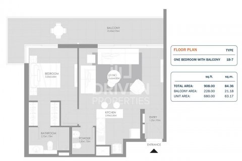 Byt v Mohammed Bin Rashid City, Dubai, SAE 1 ložnice, 80 m² Č.: 602541 - fotografie 12
