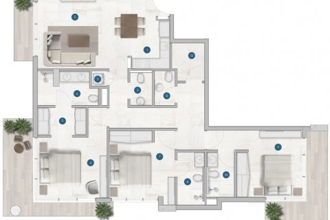 Byt v Sola Residences v Jebel Ali, Dubai, SAE 3 ložnice, 173.02 m² Č.: 578244 - fotografie 2