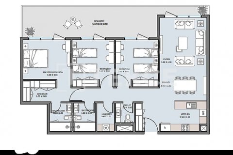 Penthouse di Al Reem Island, Abu Dhabi, UAE 4 bilik tidur, 181 meter persegi № 621161 - foto 14