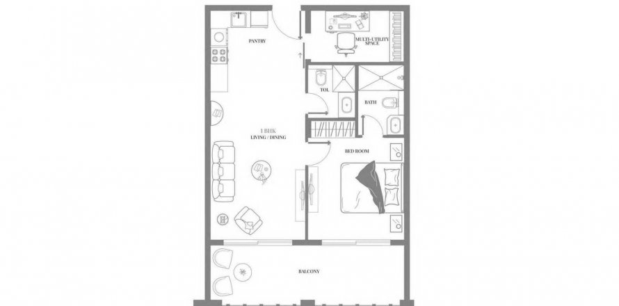 Appartement in Arjan, Dubai, VAE 1 slaapkamer, 75.73 vr.m. nr 310577
