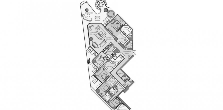 阿联酋 Dubai Business Bay 公寓 4 卧, 538.84 平方米 , 编号 519593
