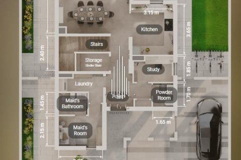 Vila na Yas Island, Abu Dhabi, SAE 4 ložnice, 232.8 m² Č.: 550305 - fotografie 14