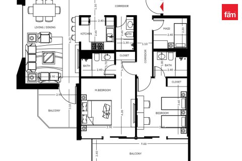 Apartment in Meydan, Dubai, UAE 2 bedrooms, 126.8 sq.m. № 585506 - photo 11