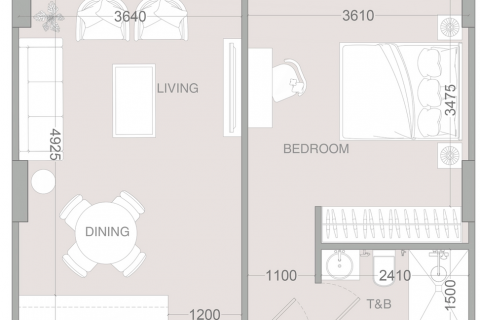 Apartament na sprzedaż w Dubai, ZEA 1 sypialnia, 72 mkw., nr 599619 - zdjęcie 9