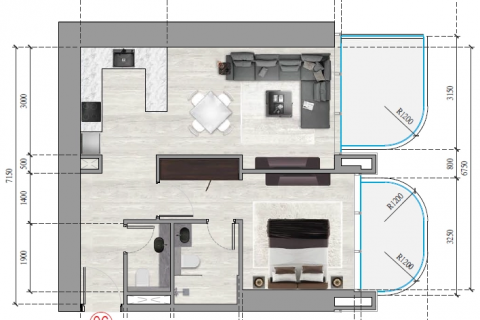 Byt v Motor City, Dubai, SAE 1 ložnice, 69 m² Č.: 599620 - fotografie 10