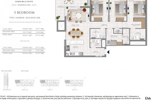 Apartment sa Business Bay, Dubai, UAE 3 silid-tulugan, 141.49126900 sq.m. № 583918 - larawan 12