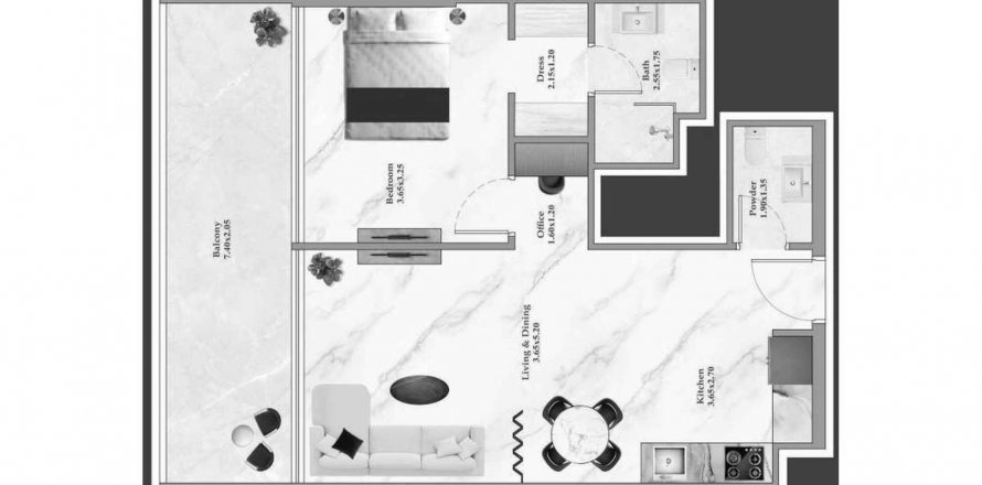 Apartment in Timez in Dubai Silicon Oasis, UAE 1 bedroom, 67.05 sq.m. № 580644