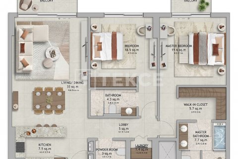 Byt v Dubai Land, SAE 3 ložnice, 186 m² Č.: 577735 - fotografie 22