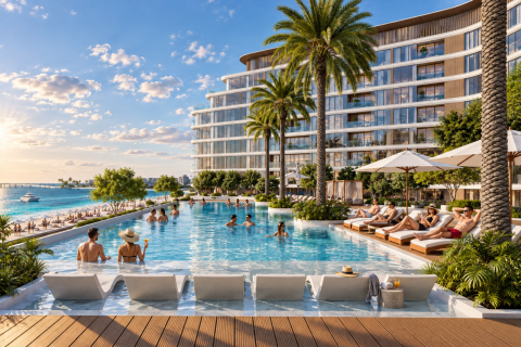 Квартира в Umm Al Quwain Marina, Умм-эль-Кайвайн, ОАЭ 3 комнаты, 61м2 № 617459