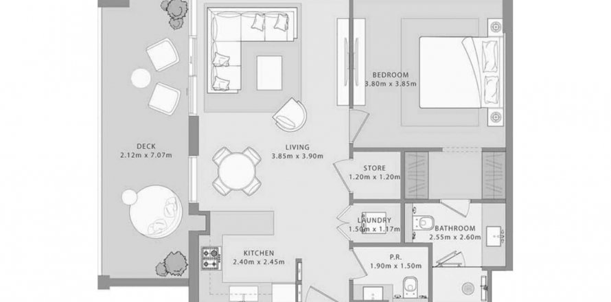 Byt v UNO LUX by WOW Resorts v Al Marjan Island, Ras Al Khaimah, SAE 1 ložnice, 79.32 m² Č.: 580099