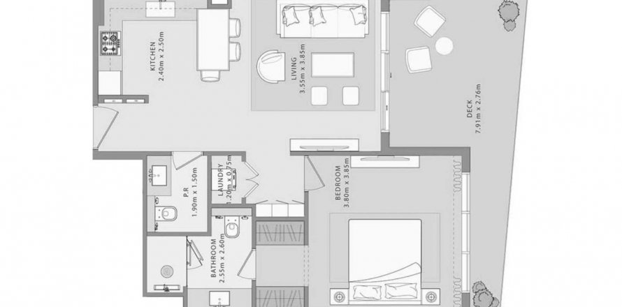 Byt v UNO LUX by WOW Resorts v Al Marjan Island, Ras Al Khaimah, SAE 1 ložnice, 70.44 m² Č.: 580098