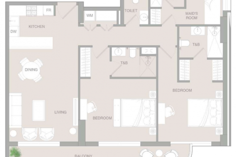 Apartament në Dubai, Emiratet e Bashkuara Arabe 2 dhoma gjumi, 119 m2. № 633222 - Foto 11