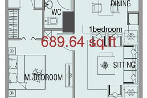 Apartament në Majan, Dubai, Emiratet e Bashkuara Arabe 1 dhomë gjumi, 64 m2. № 603920 - Foto 13