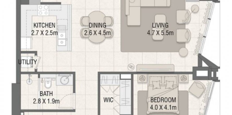 Apartment in Dubai, UAE 1 bedroom, 86.86 sq.m. № 411440