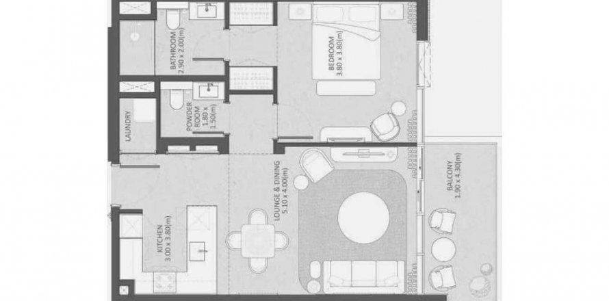 Apartment in District One Naya Residences in Meydan, Dubai, UAE 1 bedroom, 66.38 sq.m. № 582272
