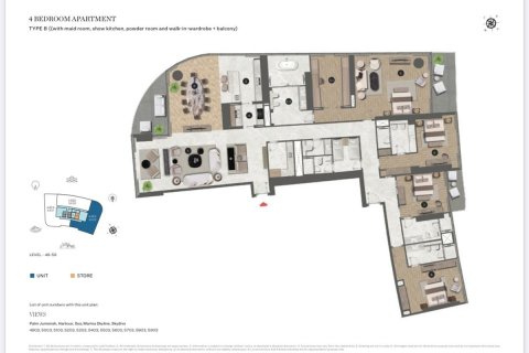 Apartemen di Dubai Harbour, UEA 4 kamar tidur, 456 m2 nomor 632720 - foto 11