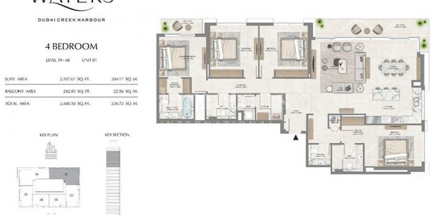 Byt v Dubai Creek Harbour (The Lagoons), SAE 4 ložnice, 226.683 m² Č.: 583495
