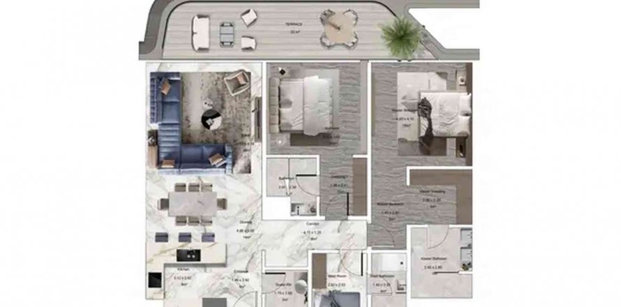 Apartment in Jacob & Co Beachfront Living in Ghantoot, Abu Dhabi, UAE 2 bedrooms, 153 sq.m. № 568451