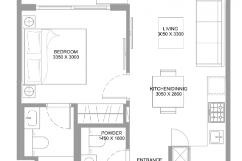 Byt v Umm Al Quwain, SAE 1 ložnice, 57 m² Č.: 599659 - fotografie 8
