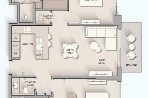 Apartament në Dubai, Emiratet e Bashkuara Arabe 2 dhoma gjumi, 98 m2. № 599656 - Foto 16