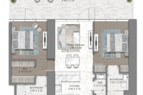 Byt v Al Safa, Dubai, SAE 2 ložnice, 99 m² Č.: 599657 - fotografie 17